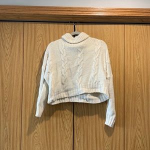 Whitish cream cropped sweater